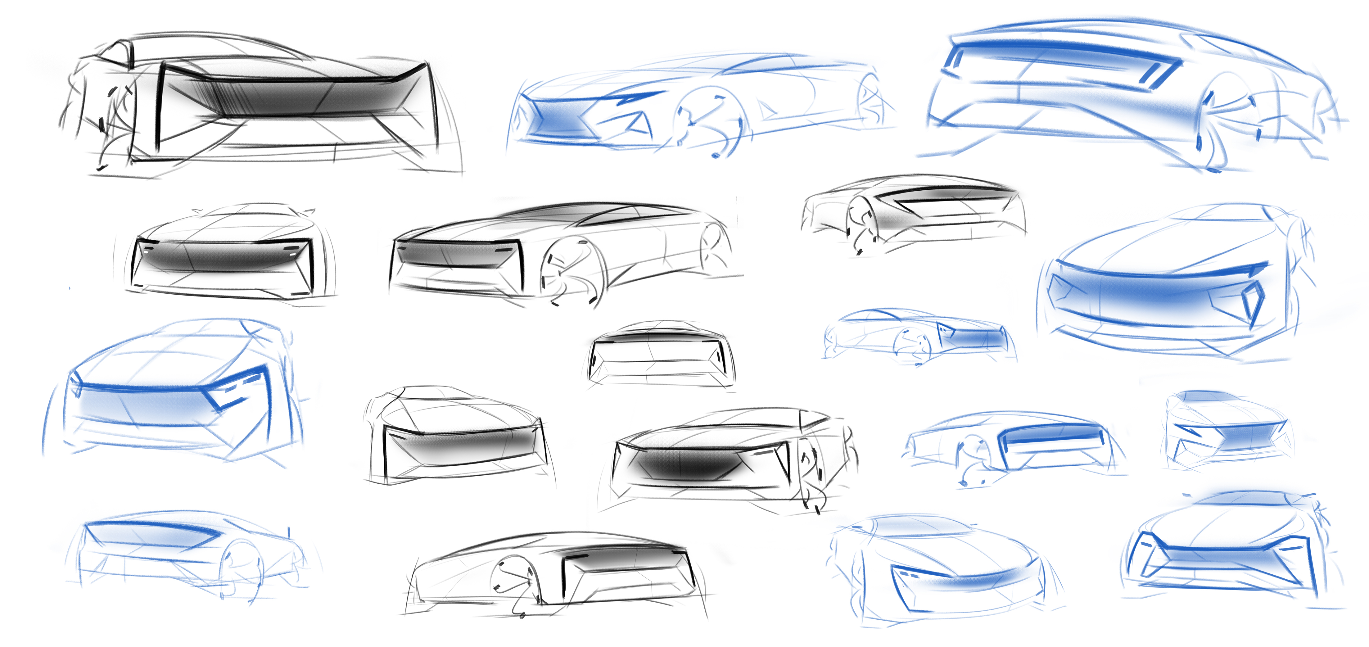 Automobile design，Sketch design，vehicle，