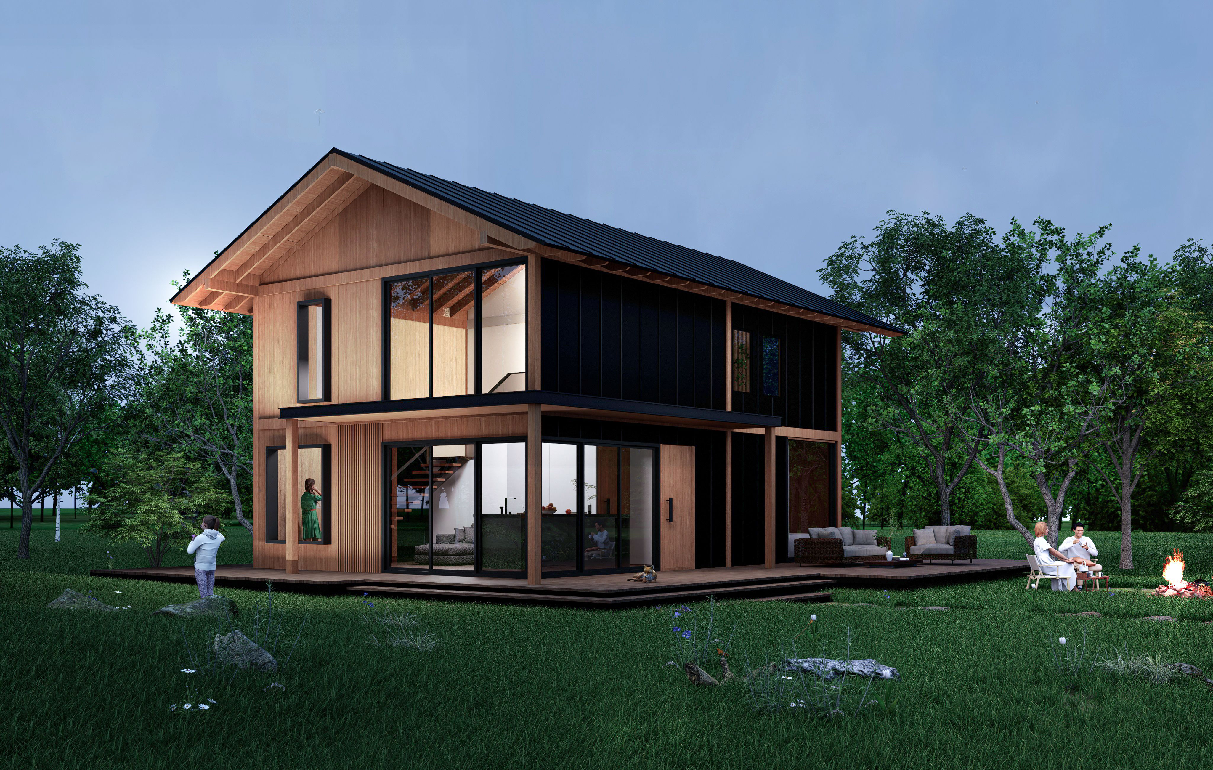 Steel and wood structure，Multiple Huxing，single layer structure，multilayer structure，