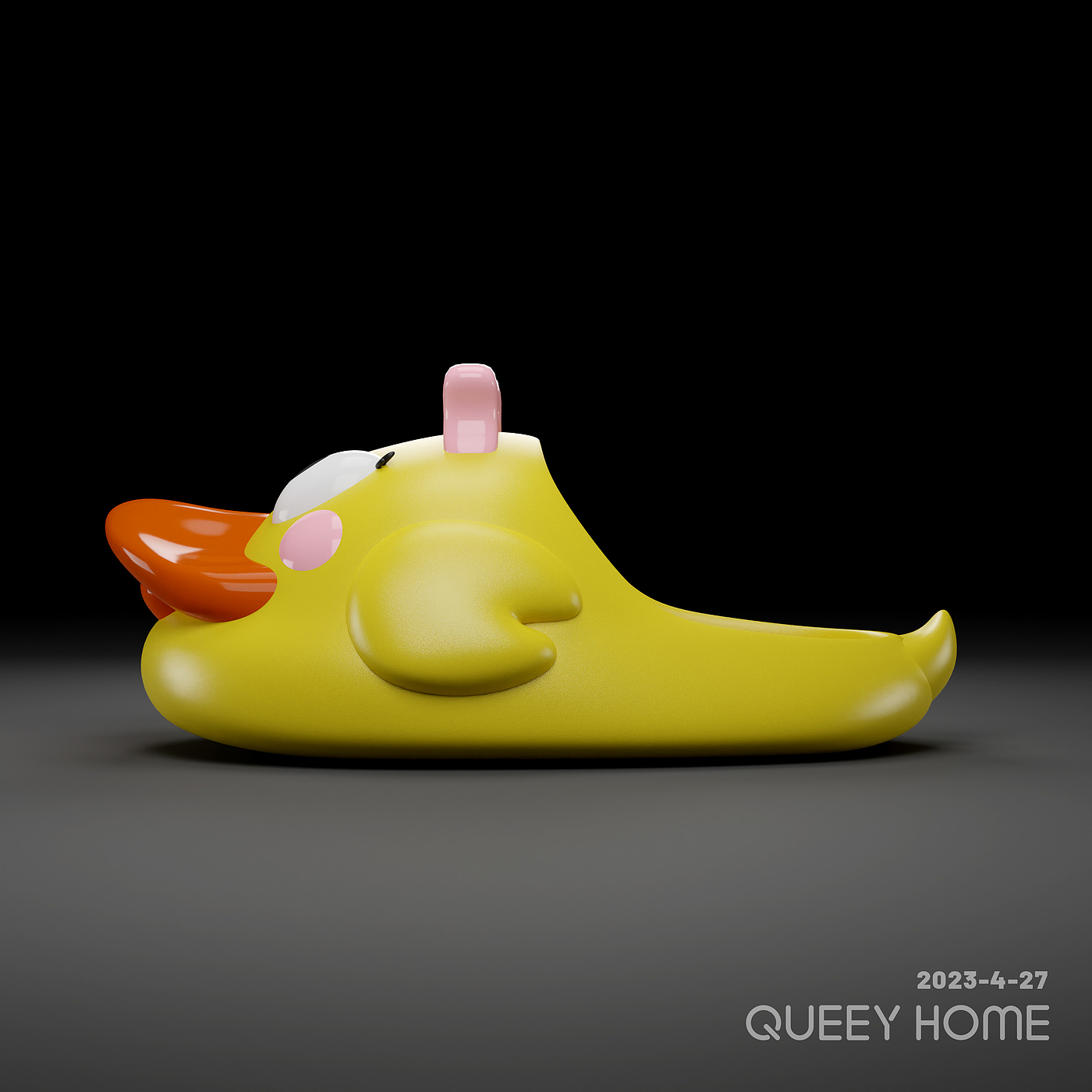 Summer home adult cartoon slippers little duck，