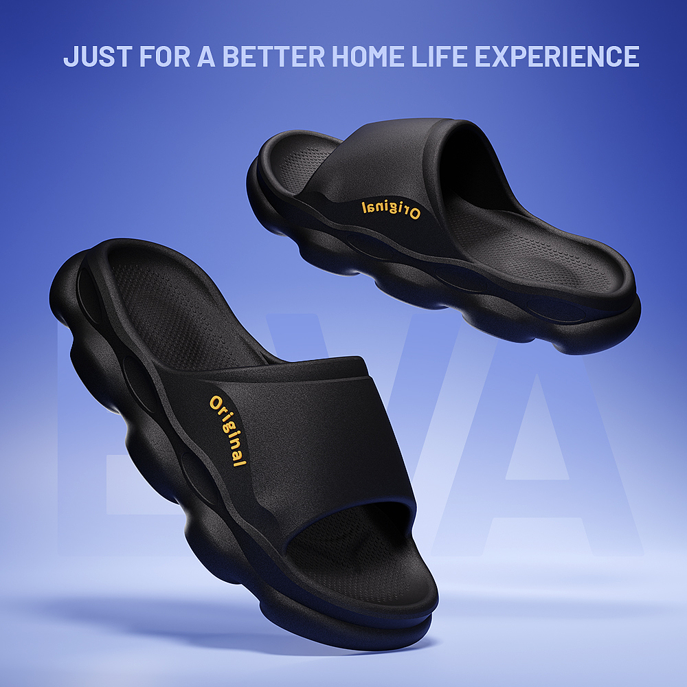 Summer EVA one-time molding home outdoor wear slippers，