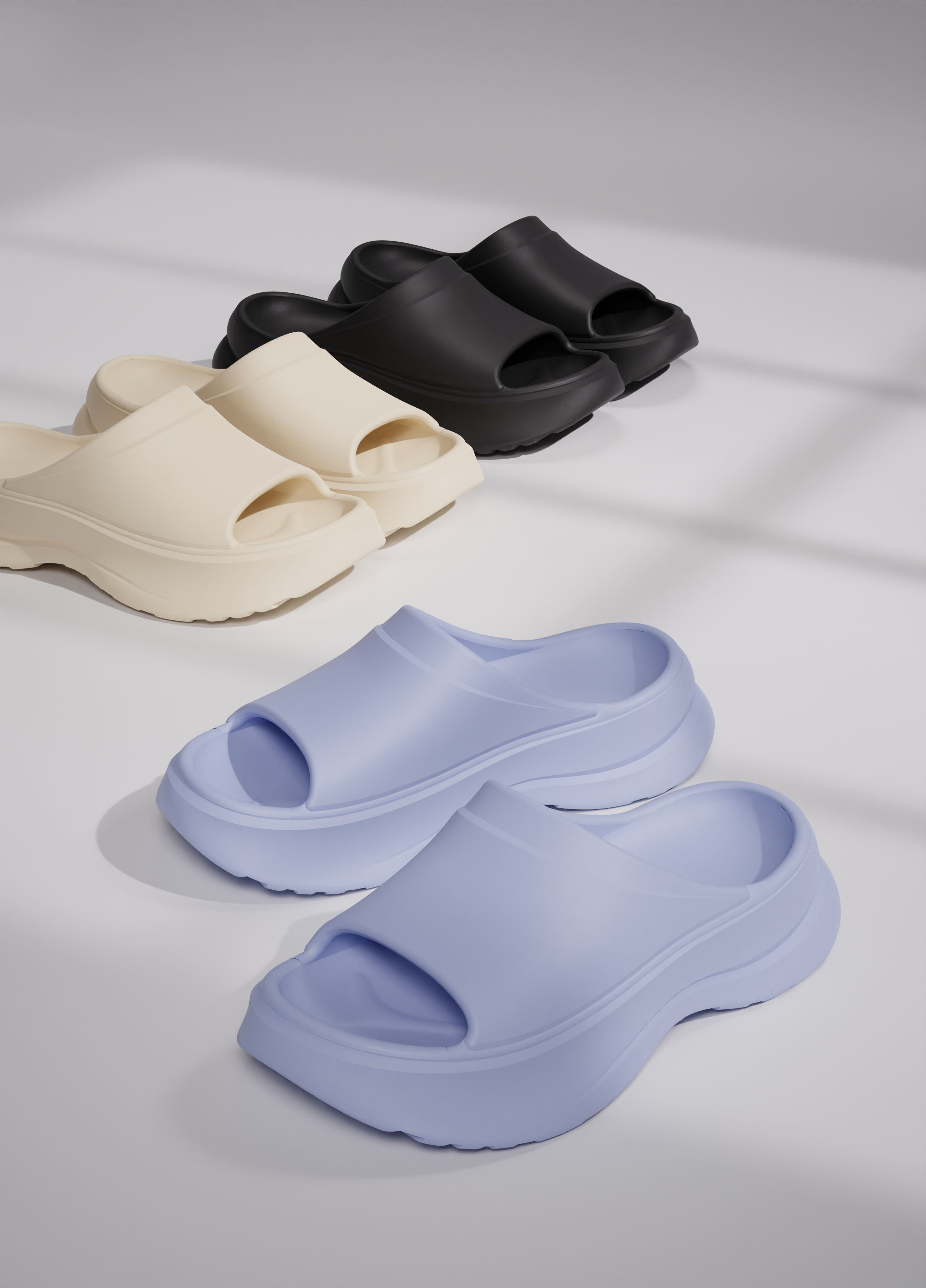 Summer EVA one-time molding home outdoor wear slippers，