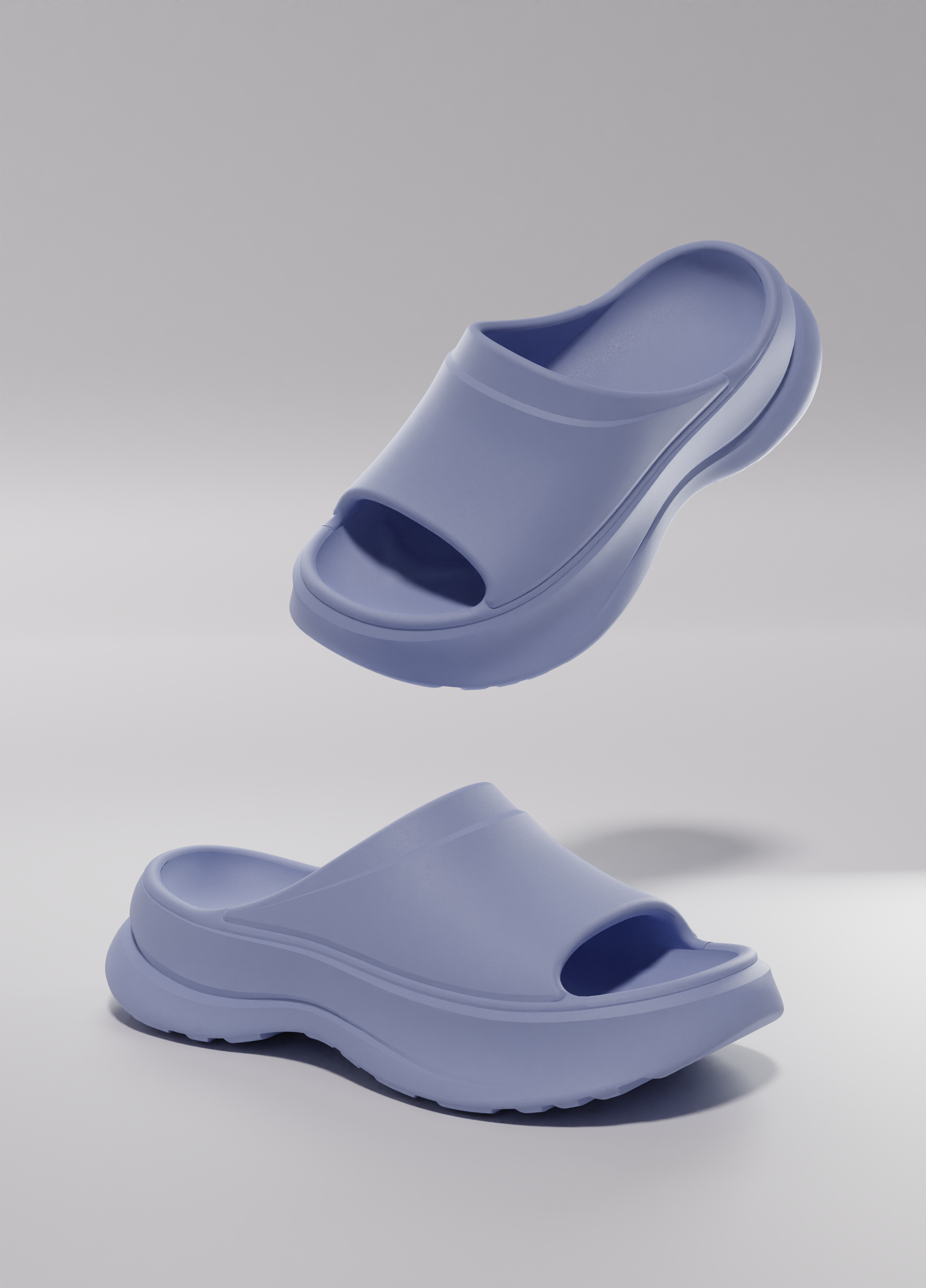 Summer EVA one-time molding home outdoor wear slippers，