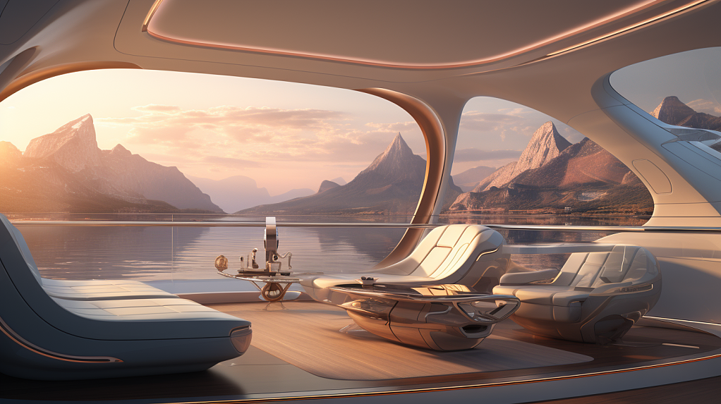 vehicle，Interior，yacht，luxury，