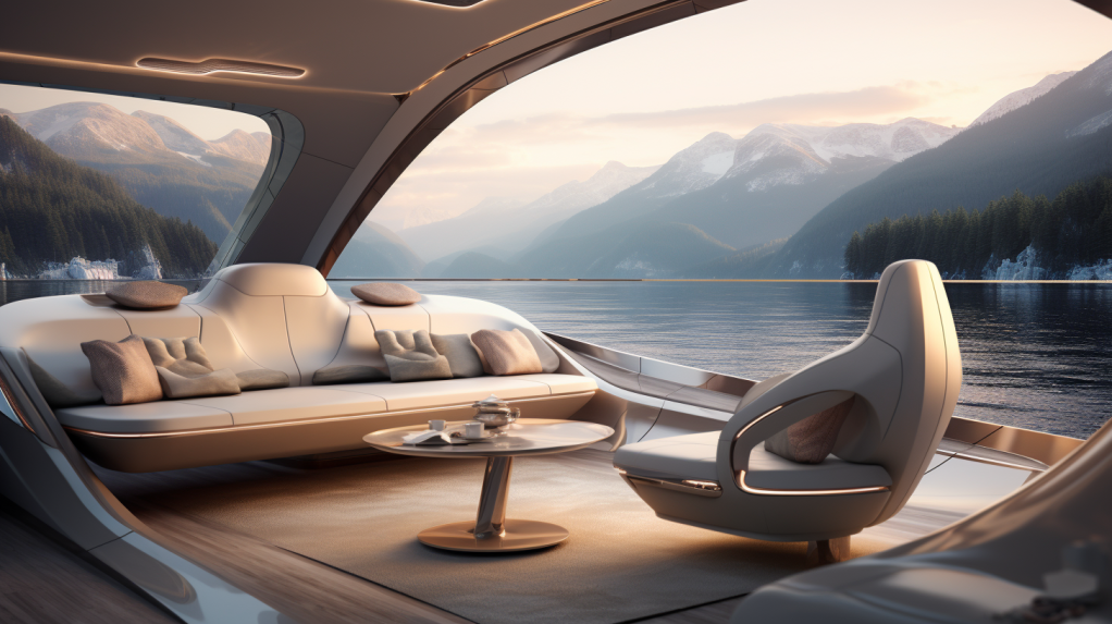 vehicle，Interior，yacht，luxury，