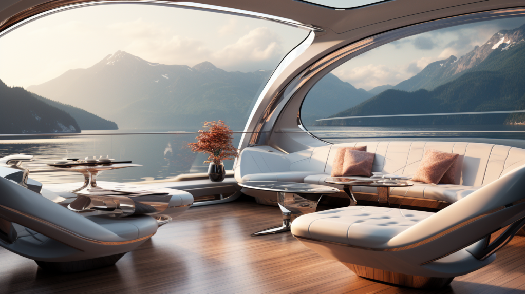 vehicle，Interior，yacht，luxury，