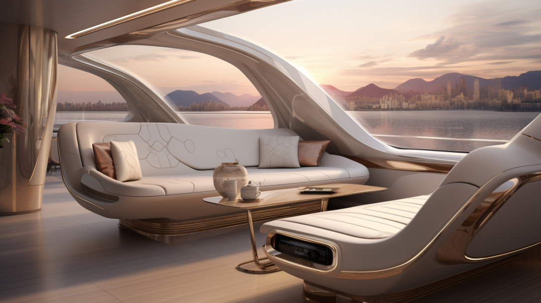 vehicle，Interior，yacht，luxury，