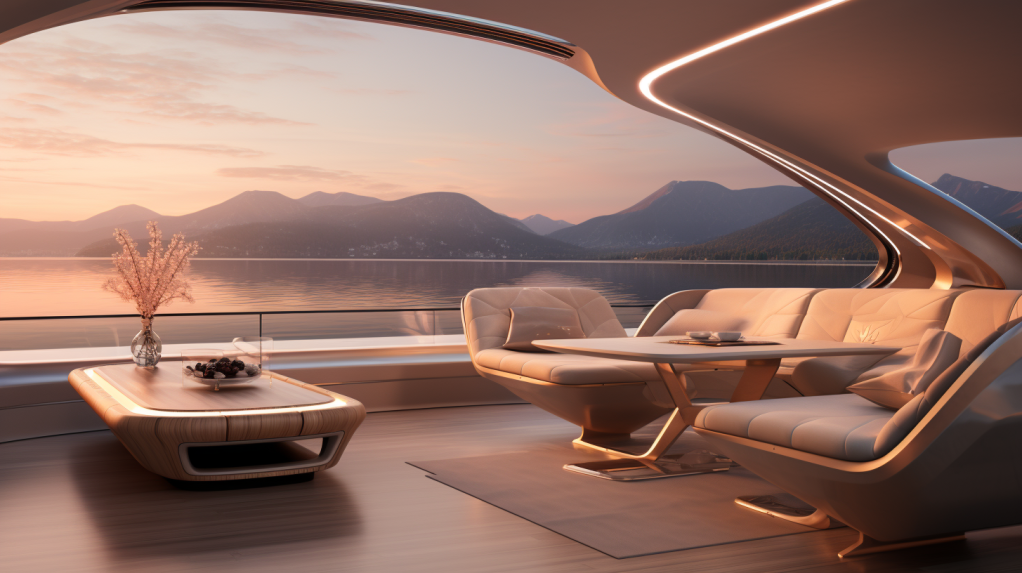 vehicle，Interior，yacht，luxury，