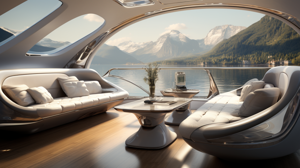 vehicle，Interior，yacht，luxury，