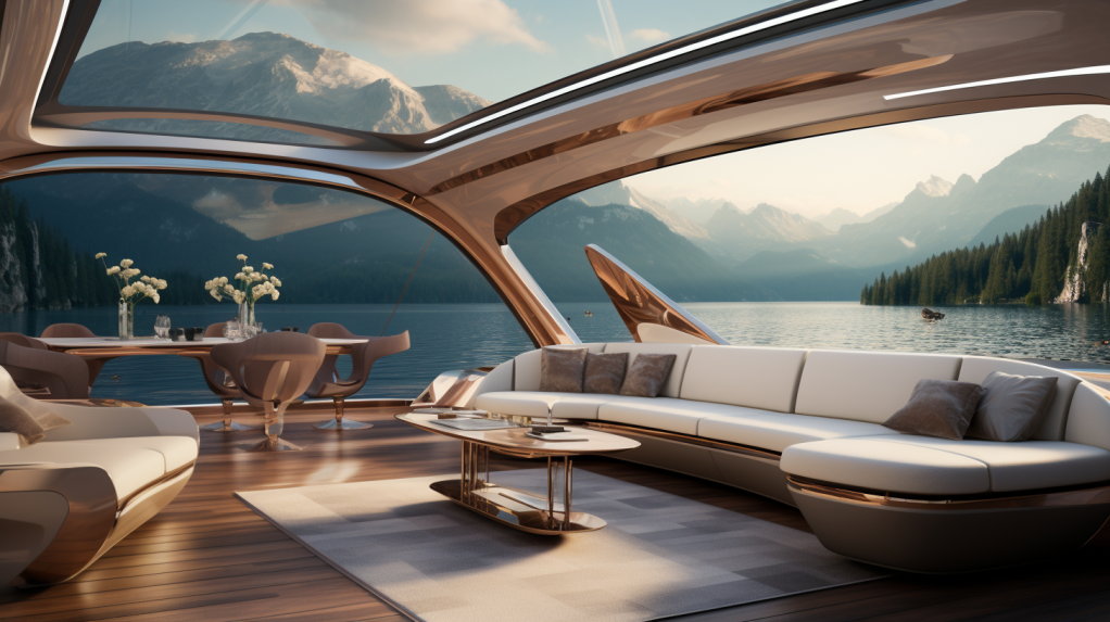 vehicle，Interior，yacht，luxury，