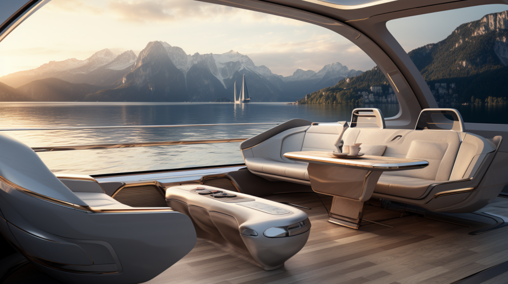 vehicle，Interior，yacht，luxury，