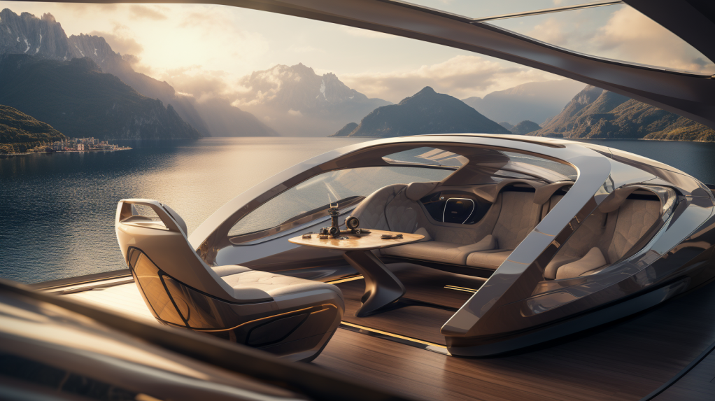 vehicle，Interior，yacht，luxury，