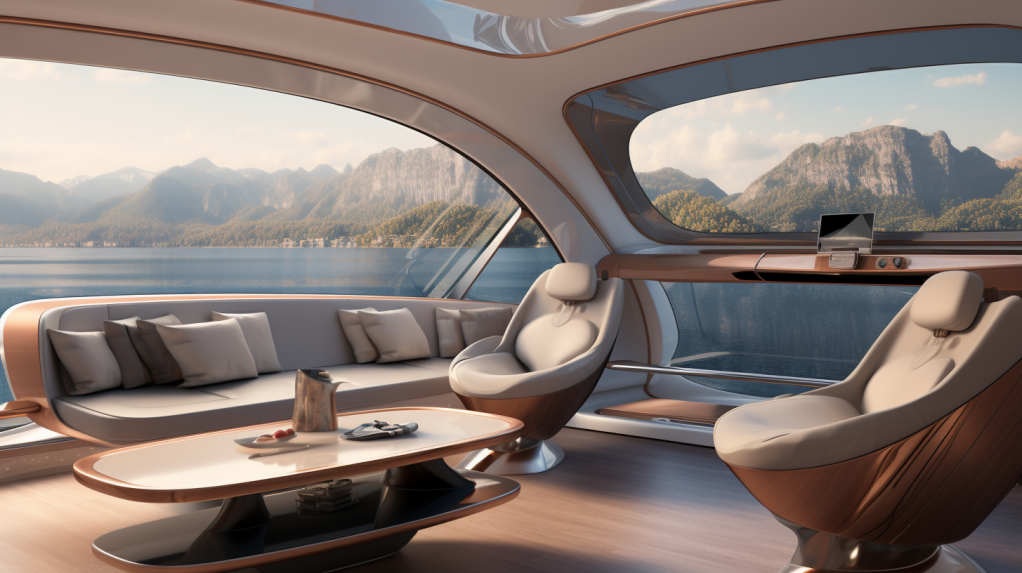 vehicle，Interior，yacht，luxury，