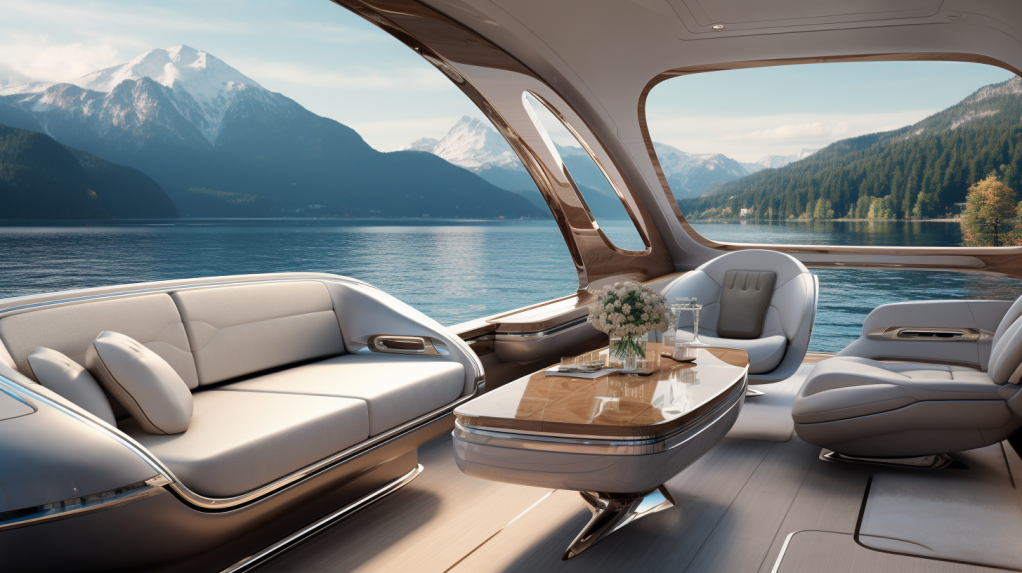 vehicle，Interior，yacht，luxury，