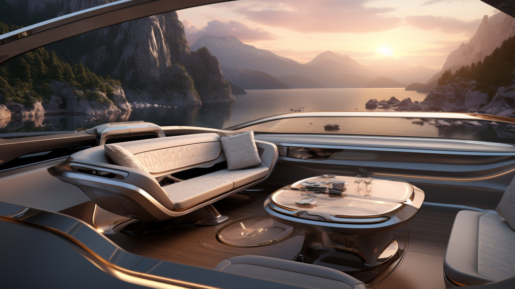 vehicle，Interior，yacht，luxury，