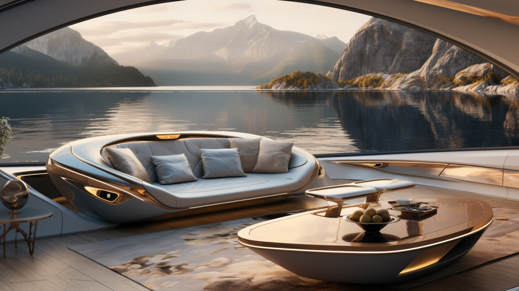 vehicle，Interior，yacht，luxury，