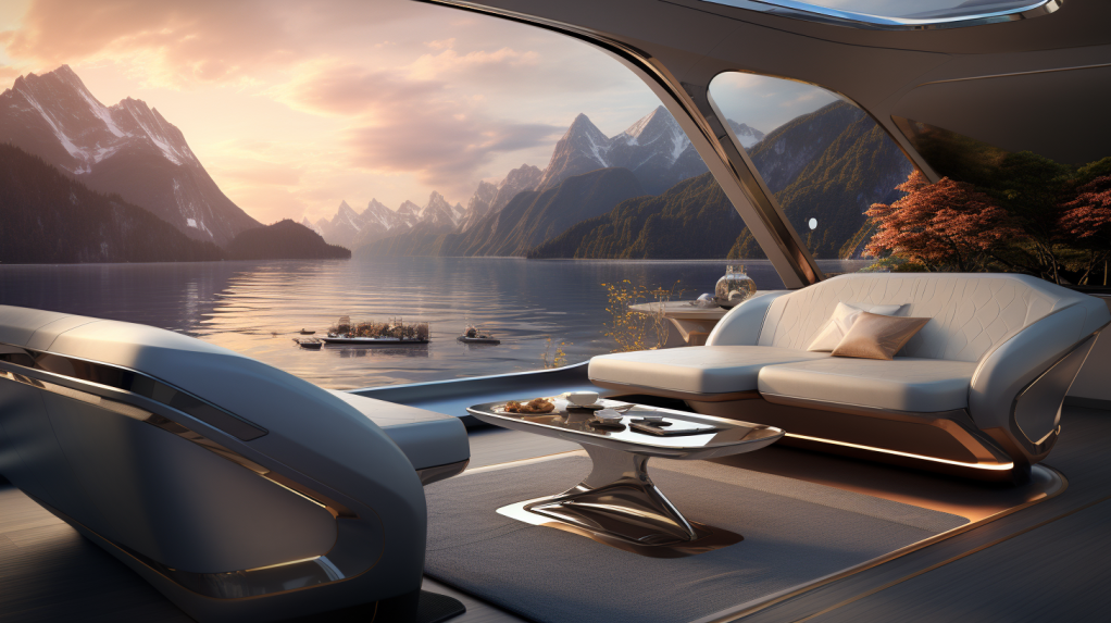 vehicle，Interior，yacht，luxury，