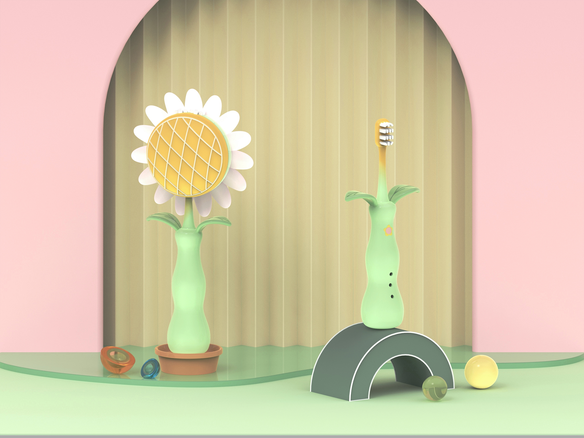 Children's toothbrush，Electric toothbrush，Maiden heart，lovely，