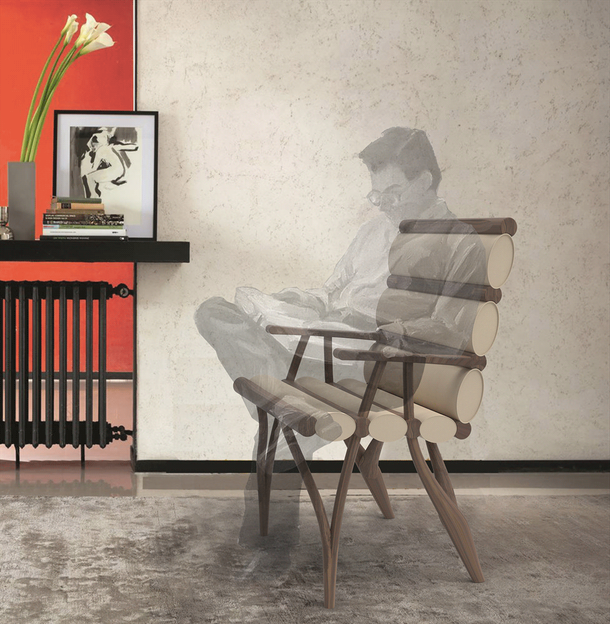 furniture，chair，stool，Ovale Armchair，