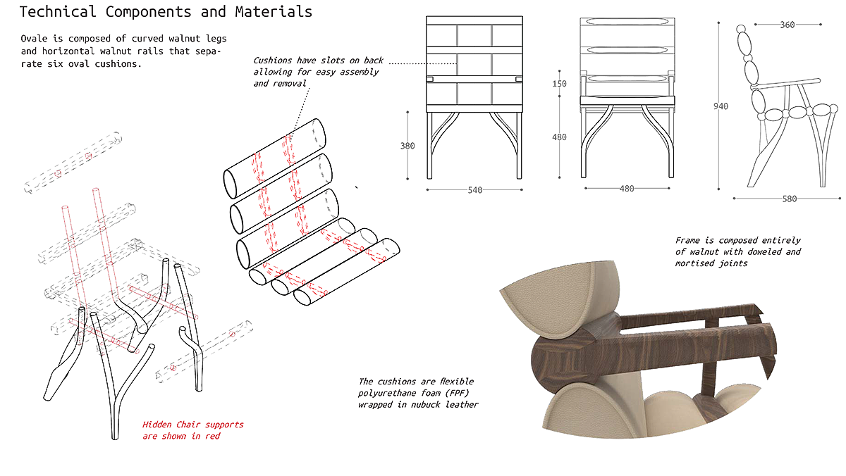 家具，椅子，凳子，Ovale Armchair，