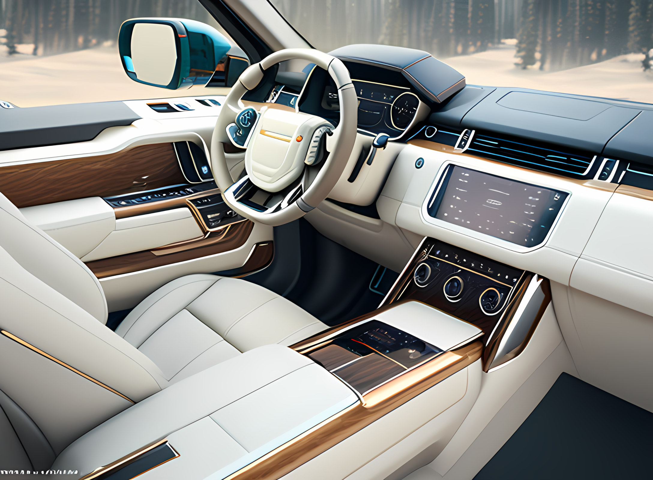 Land Rover Interior，AI painting，