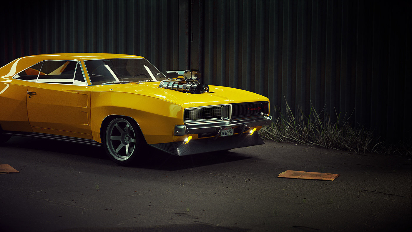 vehicle，automobile，cgi，Dodge Charger，