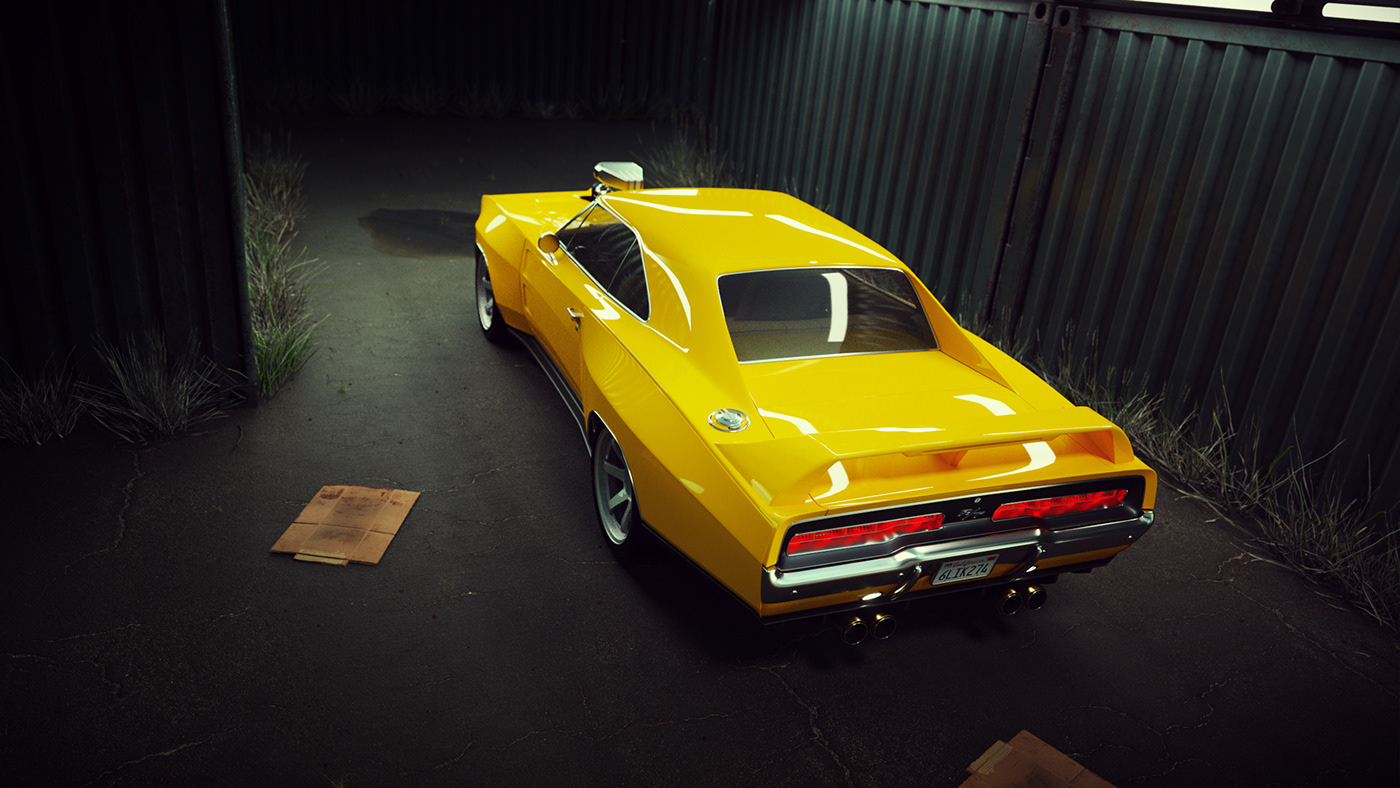 vehicle，automobile，cgi，Dodge Charger，