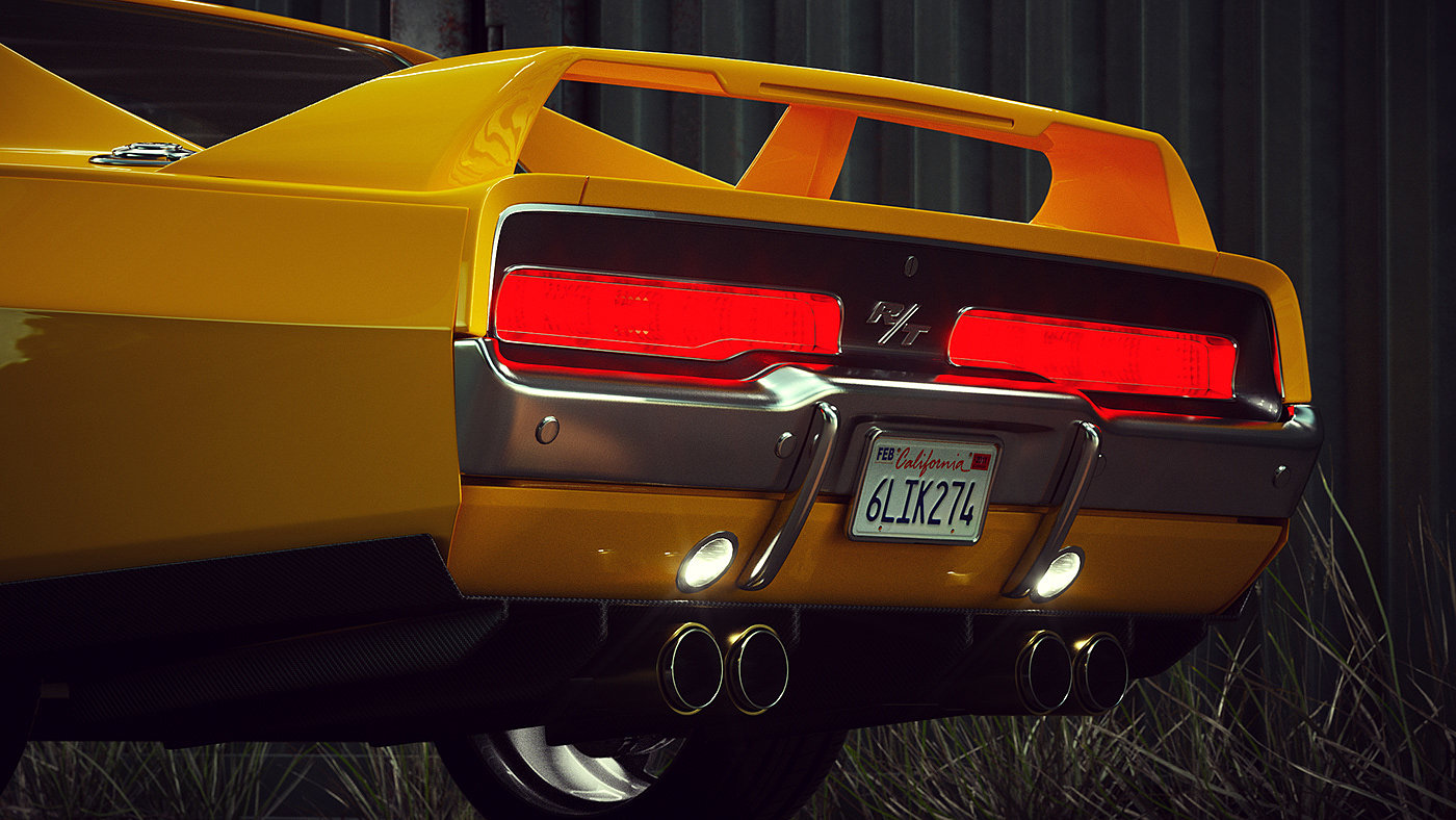 交通工具，汽车，cgi，Dodge Charger，