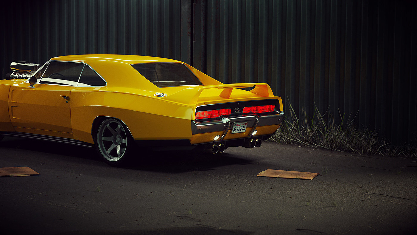 交通工具，汽车，cgi，Dodge Charger，