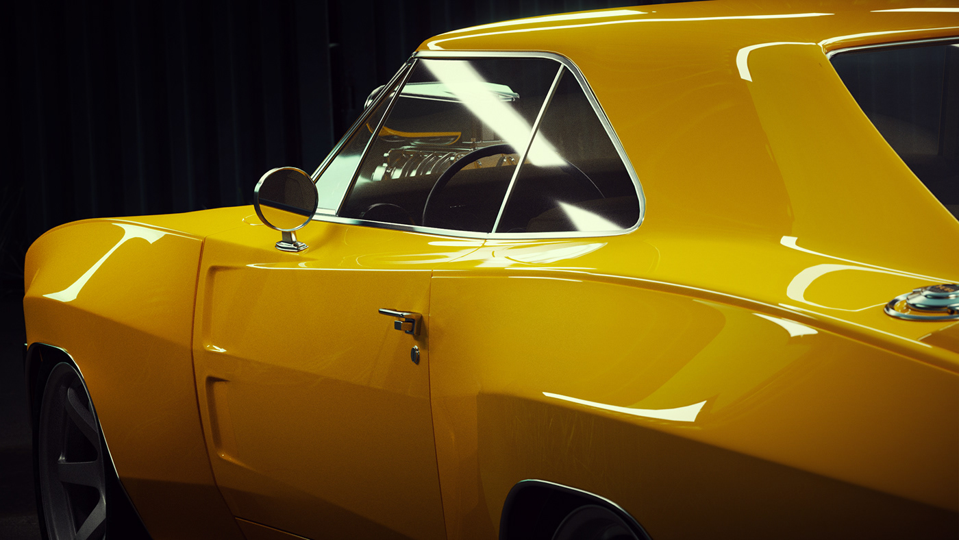 vehicle，automobile，cgi，Dodge Charger，