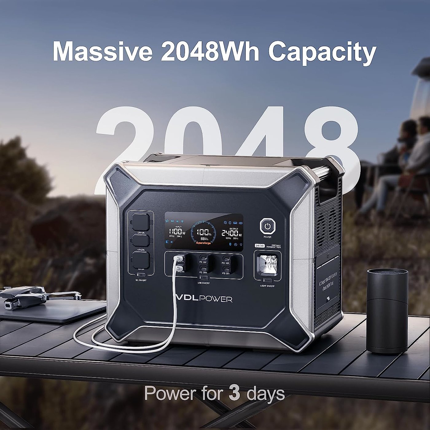 2400W outdoor portable energy storage power supply，