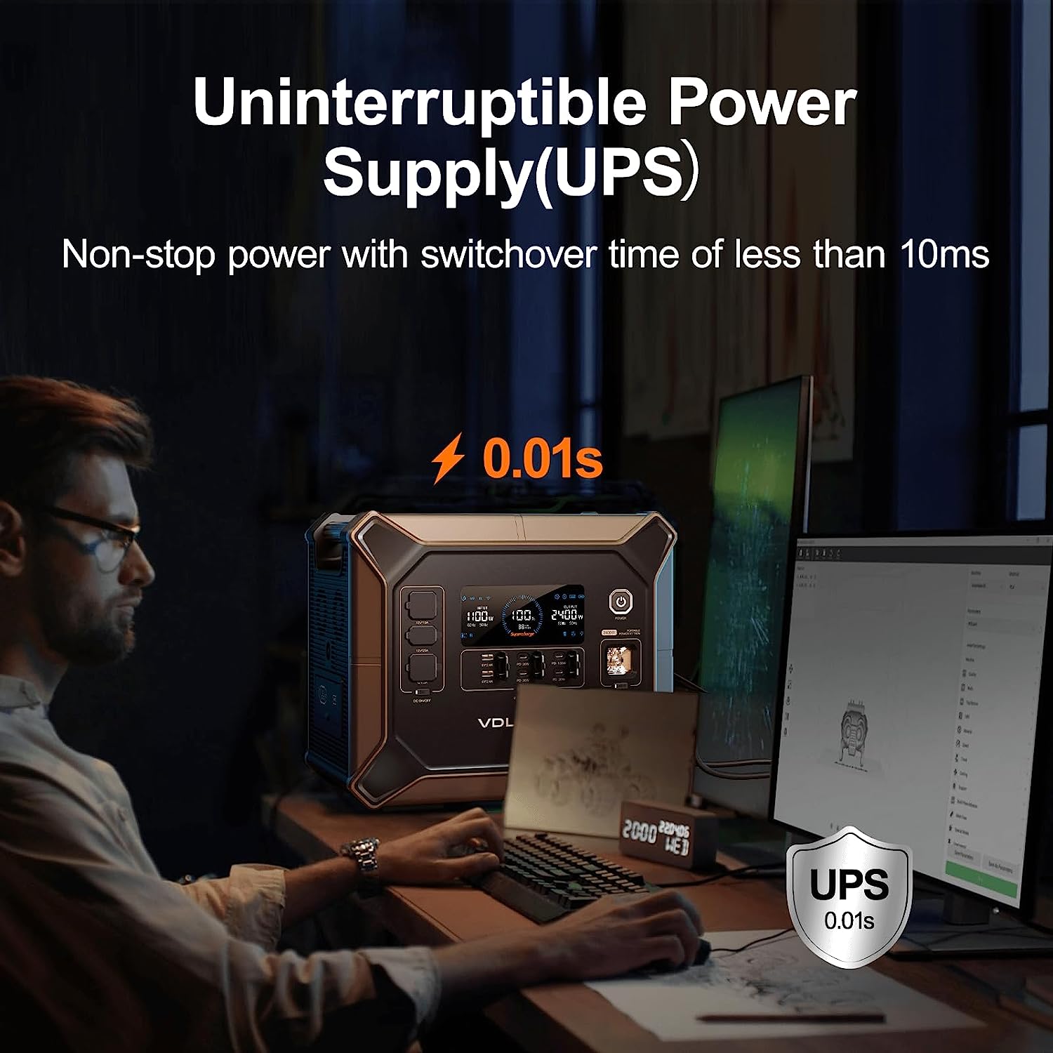 2400W outdoor portable energy storage power supply，