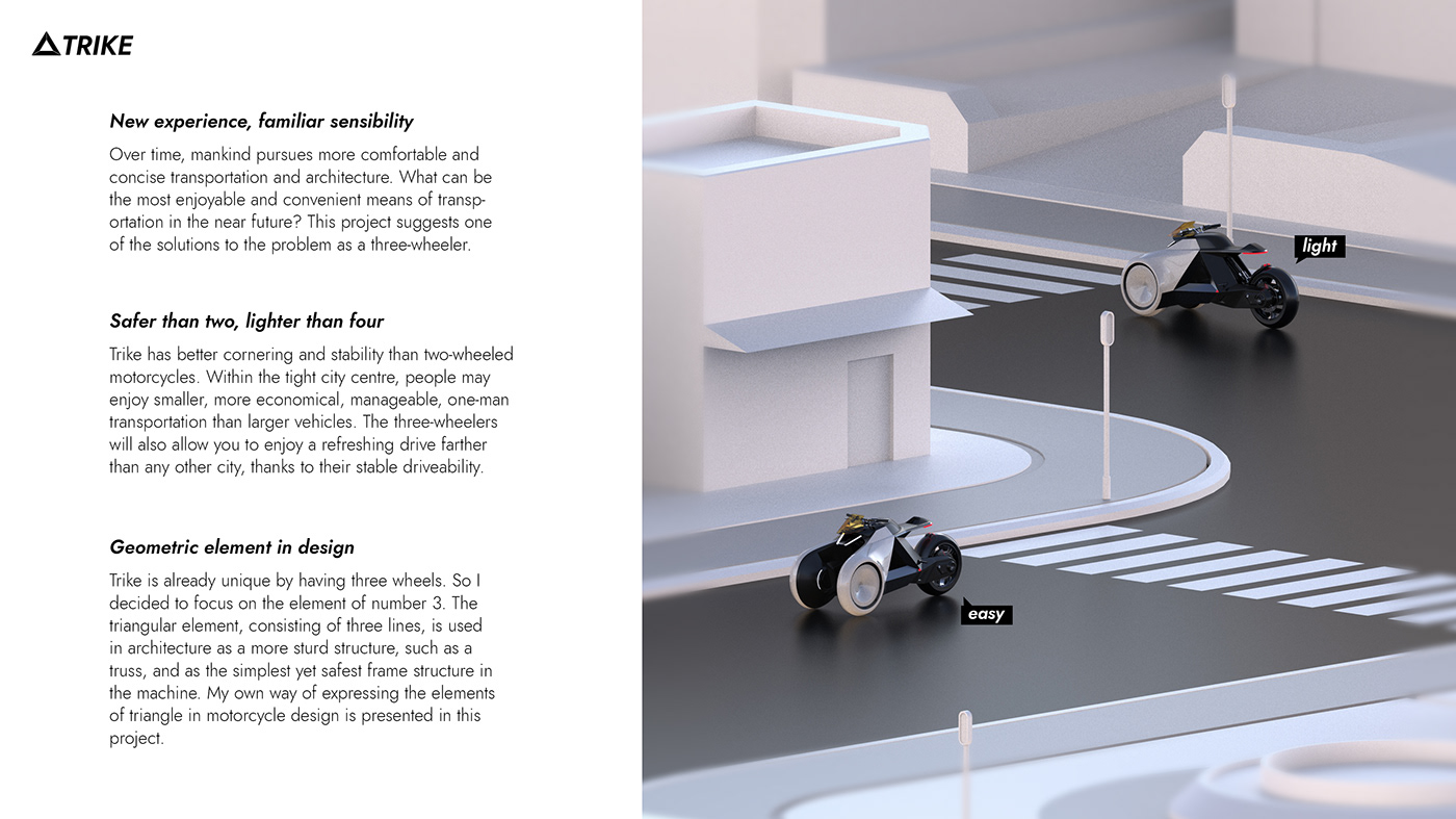 motorcycle，Concept Car，conceptual design，TRIKE，