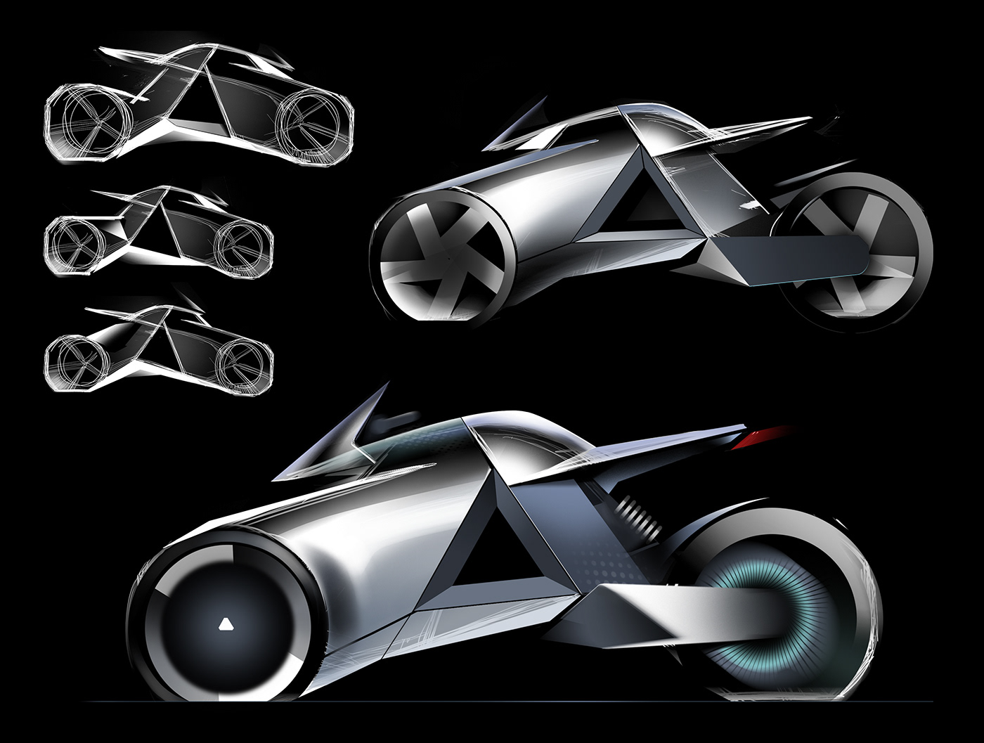 motorcycle，Concept Car，conceptual design，TRIKE，