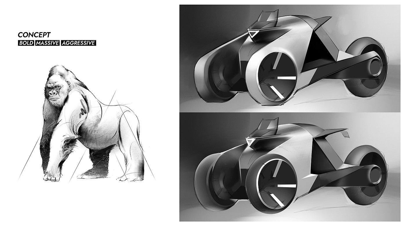 motorcycle，Concept Car，conceptual design，TRIKE，