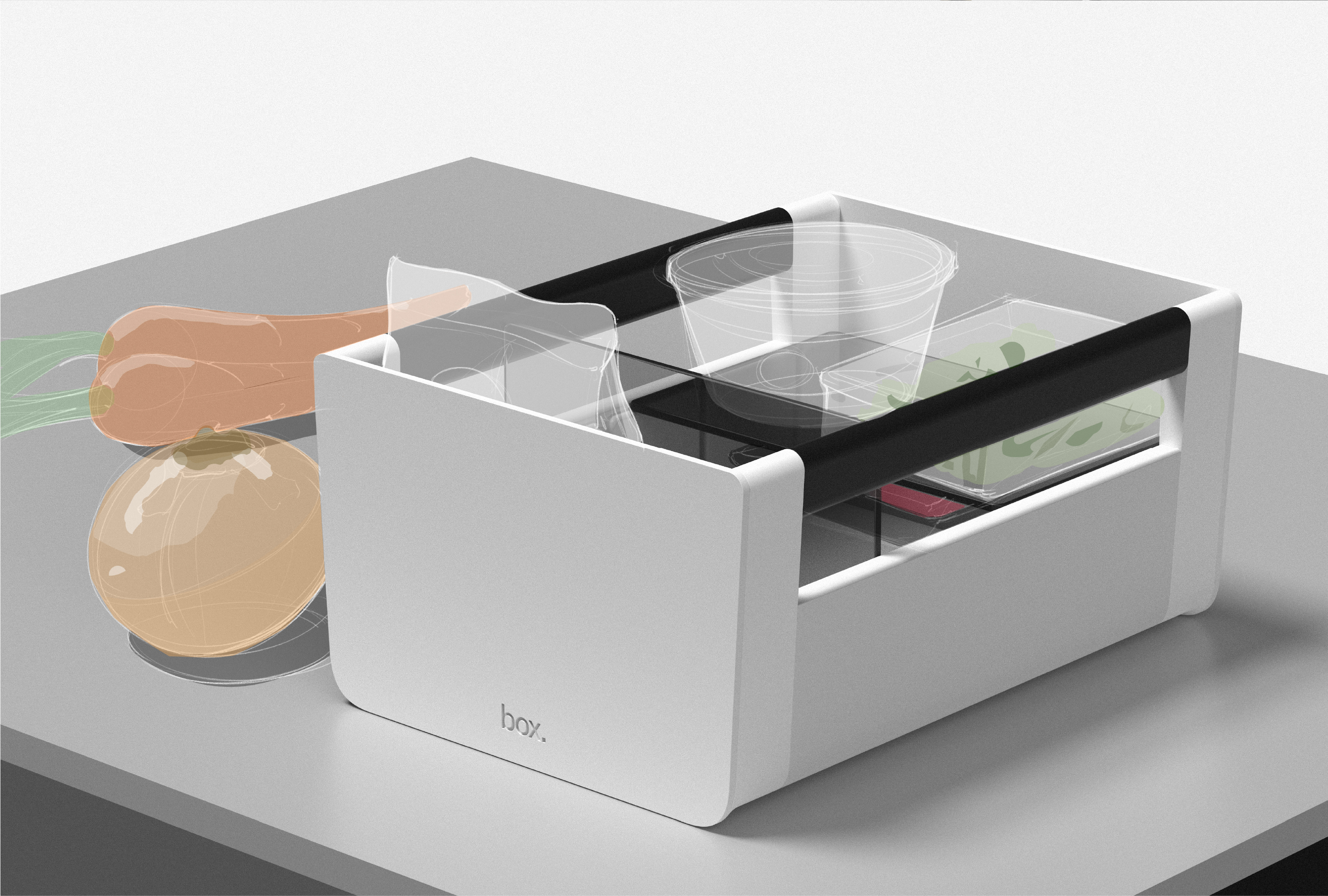 Refrigerator，food storage，system，box，