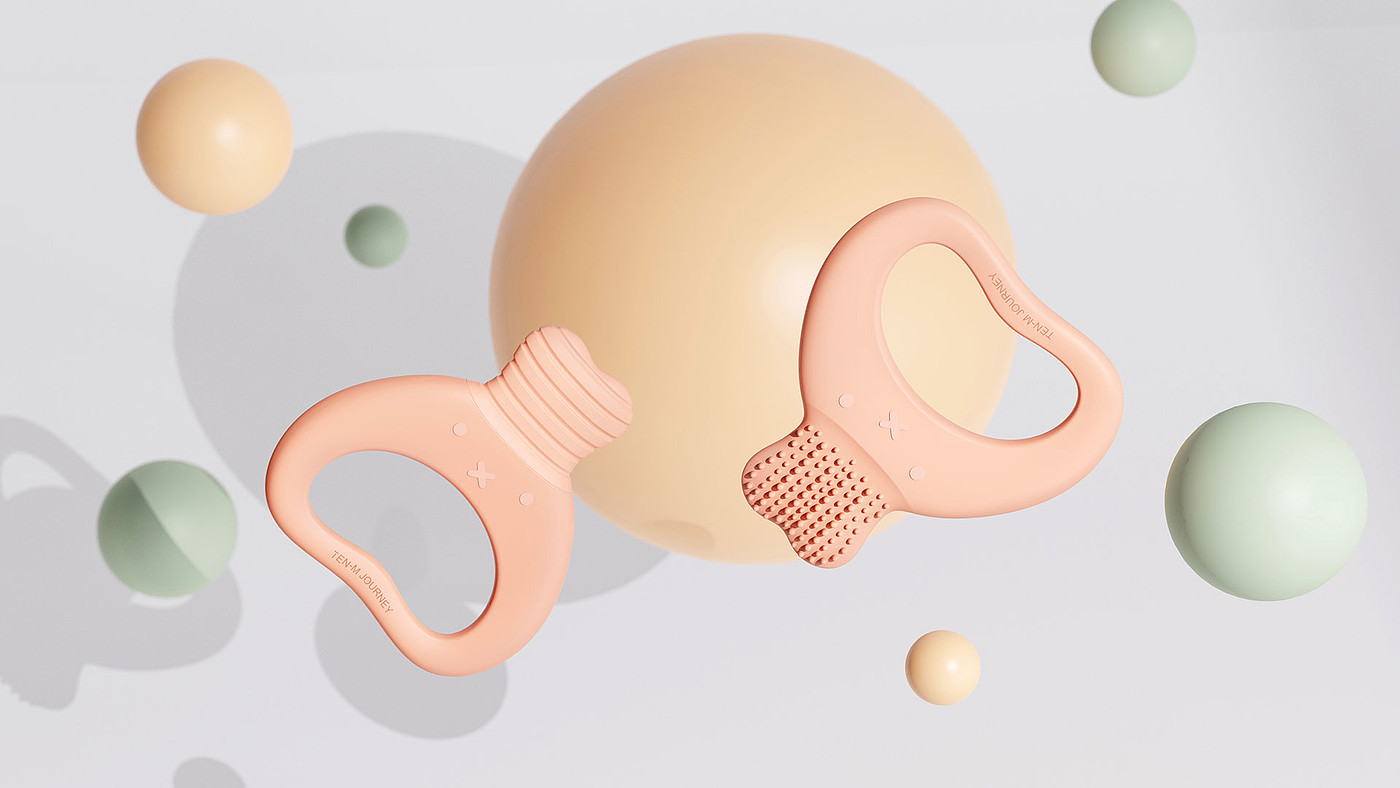 Mother and baby，Children's Toys，Dental gum，product design，Cute fun，