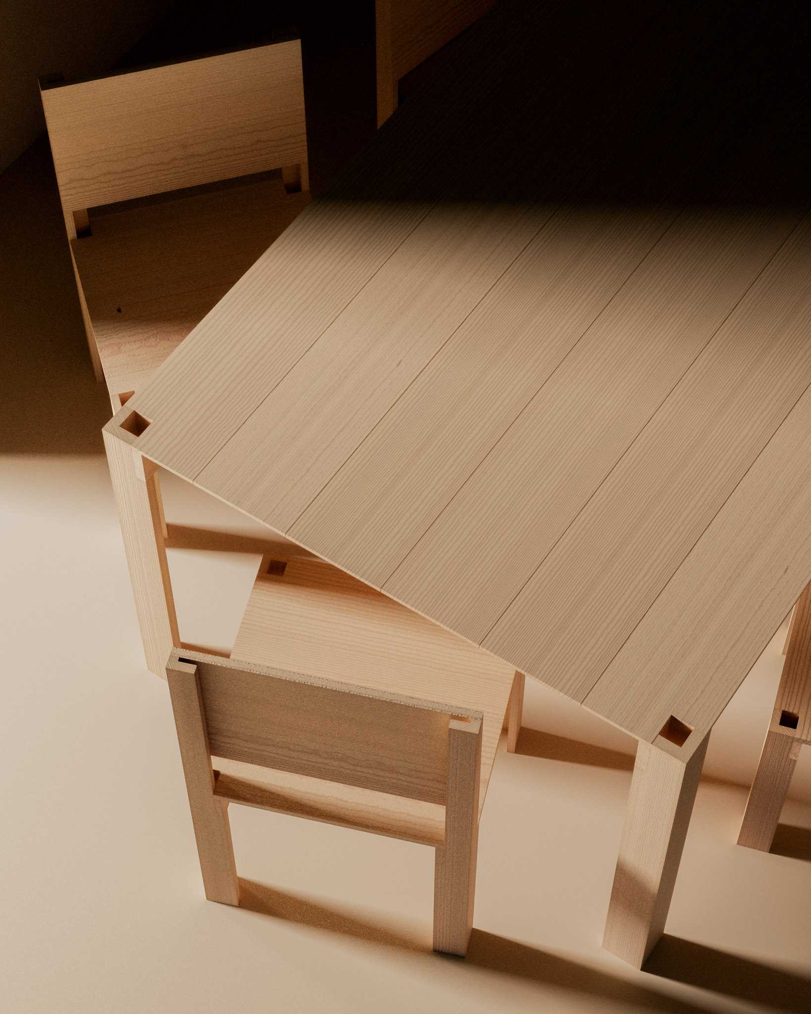 E-Chair，wood，geometry，Art，Minimalist，