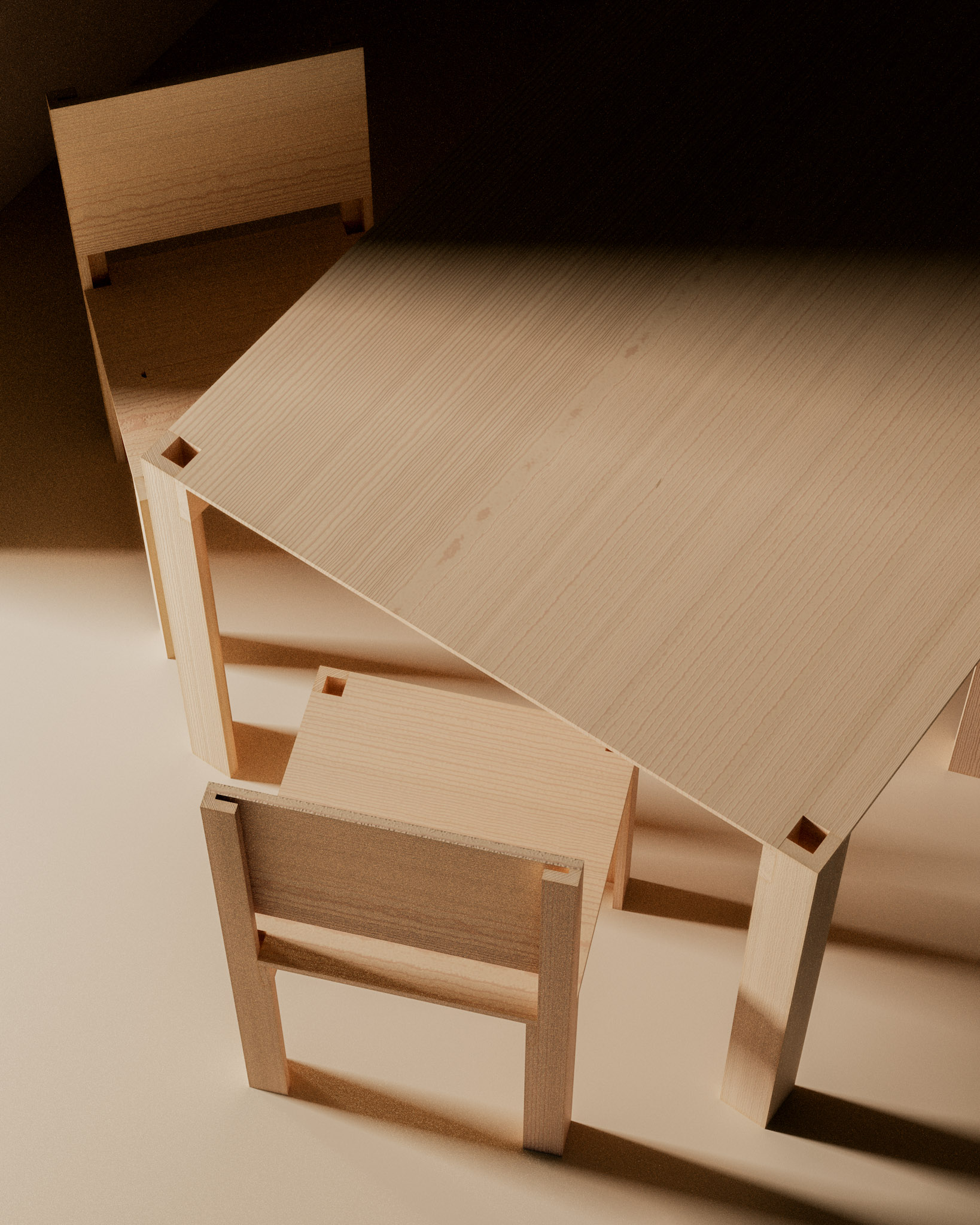 E-Chair，wood，geometry，Art，Minimalist，