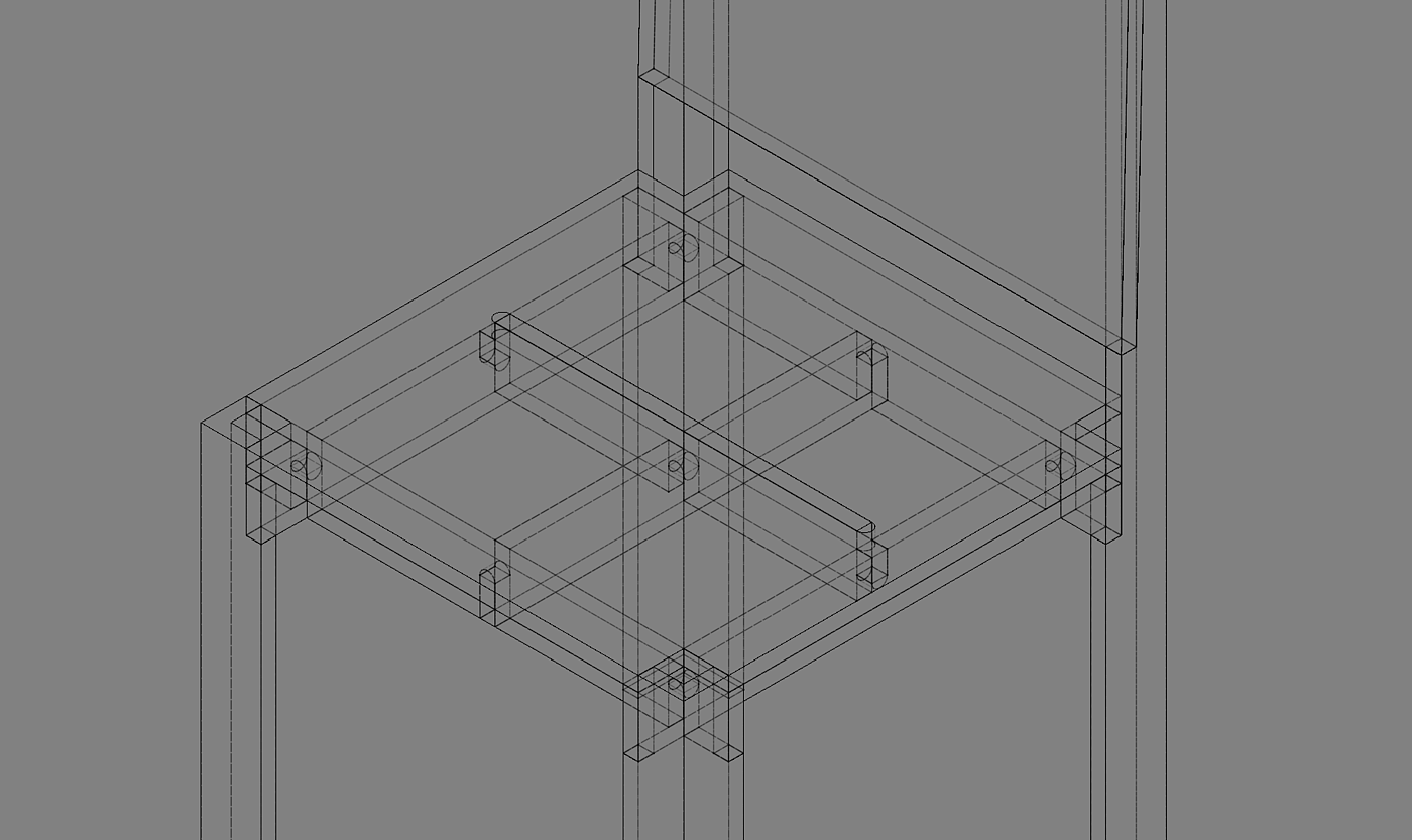 E-Chair，木材，几何，艺术，极简，