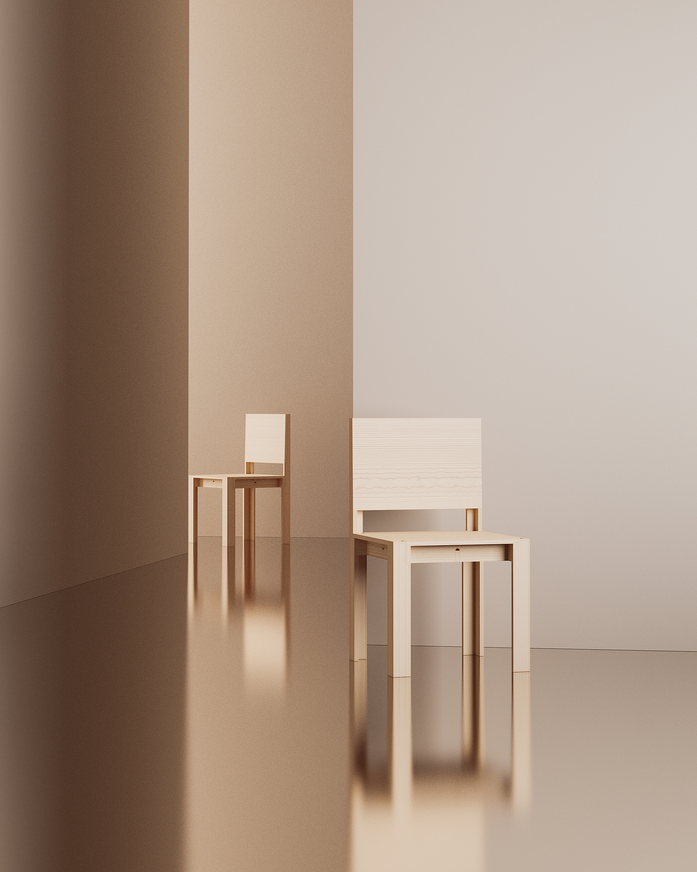 E-Chair，wood，geometry，Art，Minimalist，