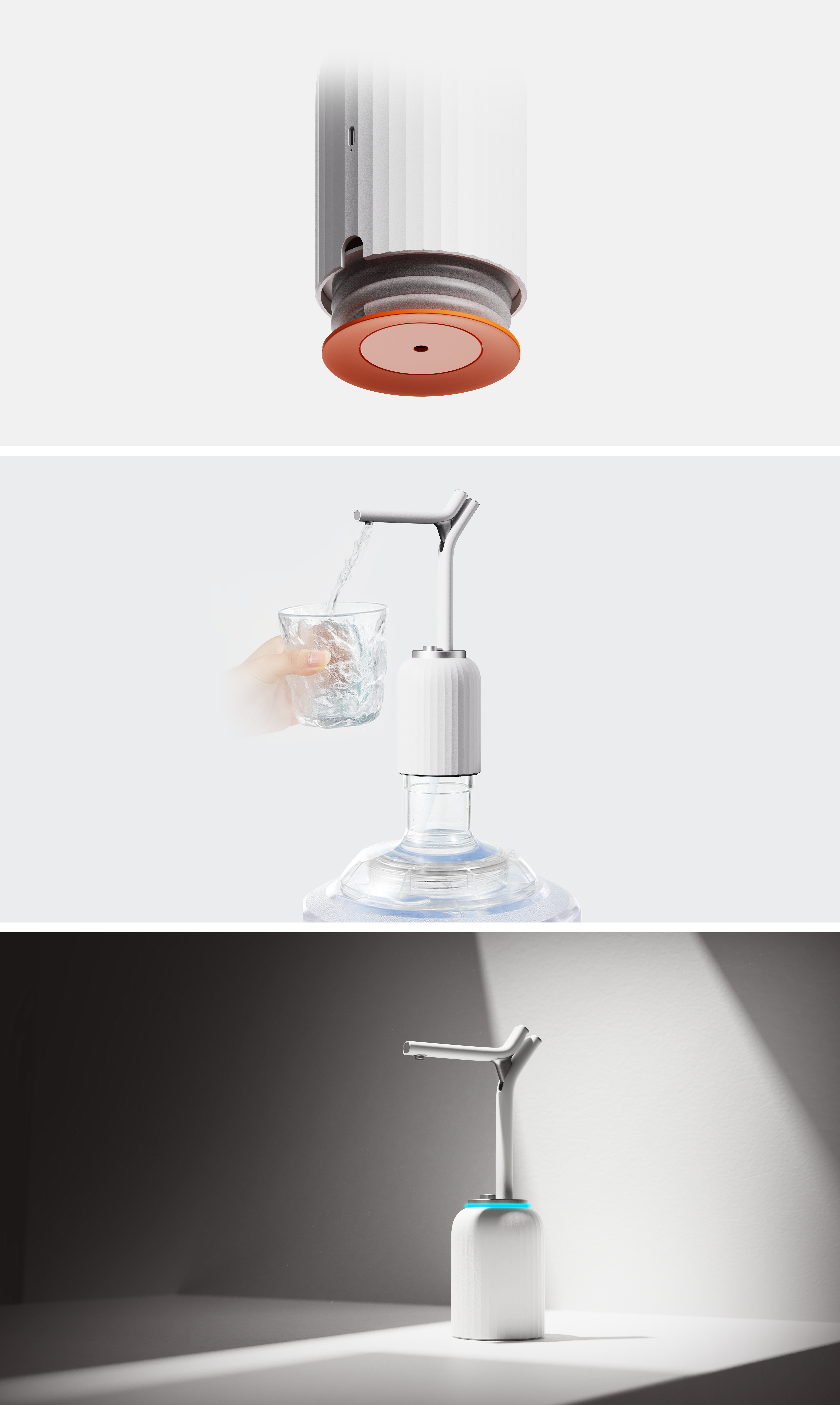 Water outlet device，Water pump，Water dispenser，Artistic sense，water tap，Minimalist，fold，Receive，