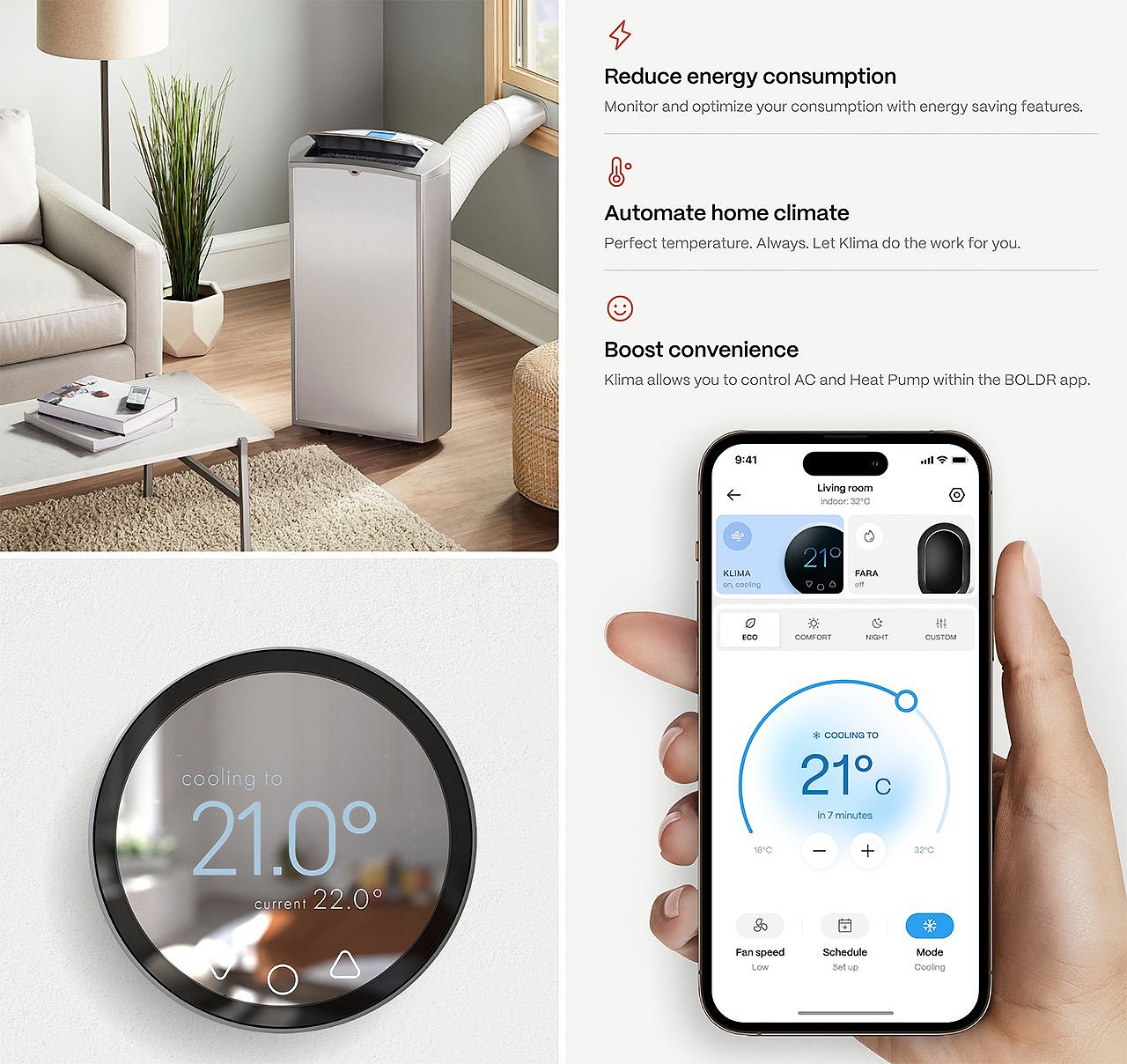 Klima，Intelligent device，air conditioner，pleasantly cool，