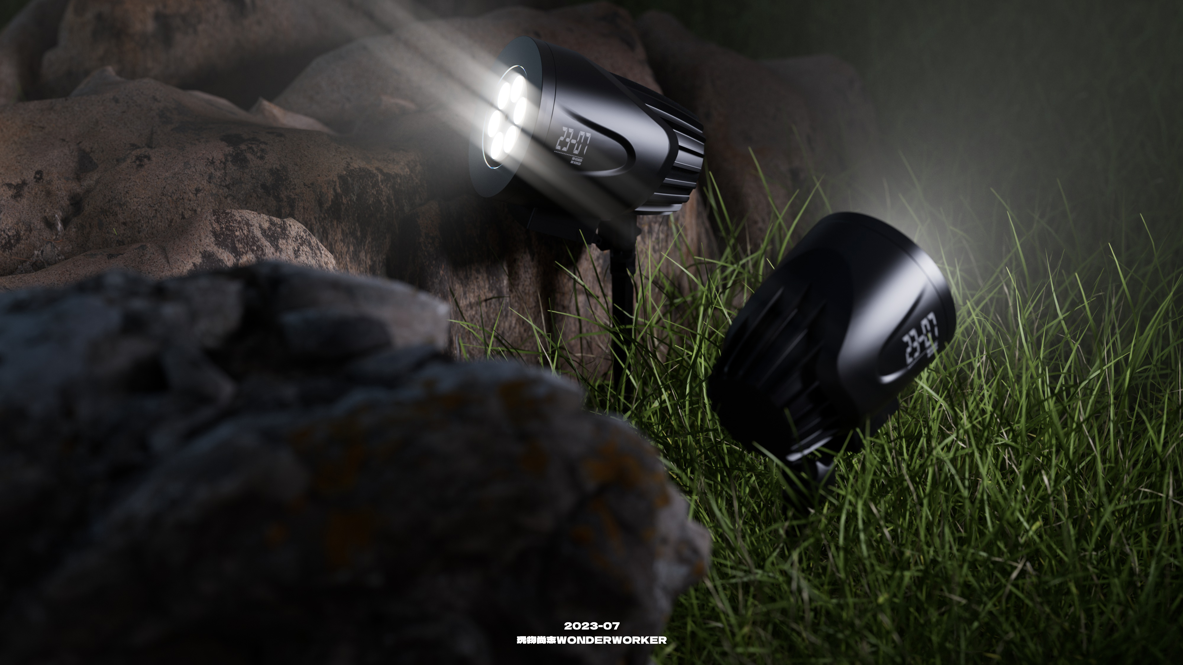 Appearance design，product design，industrial design，Outdoor lighting ，Projection lamp，Lamp design，rhino，Redshift，