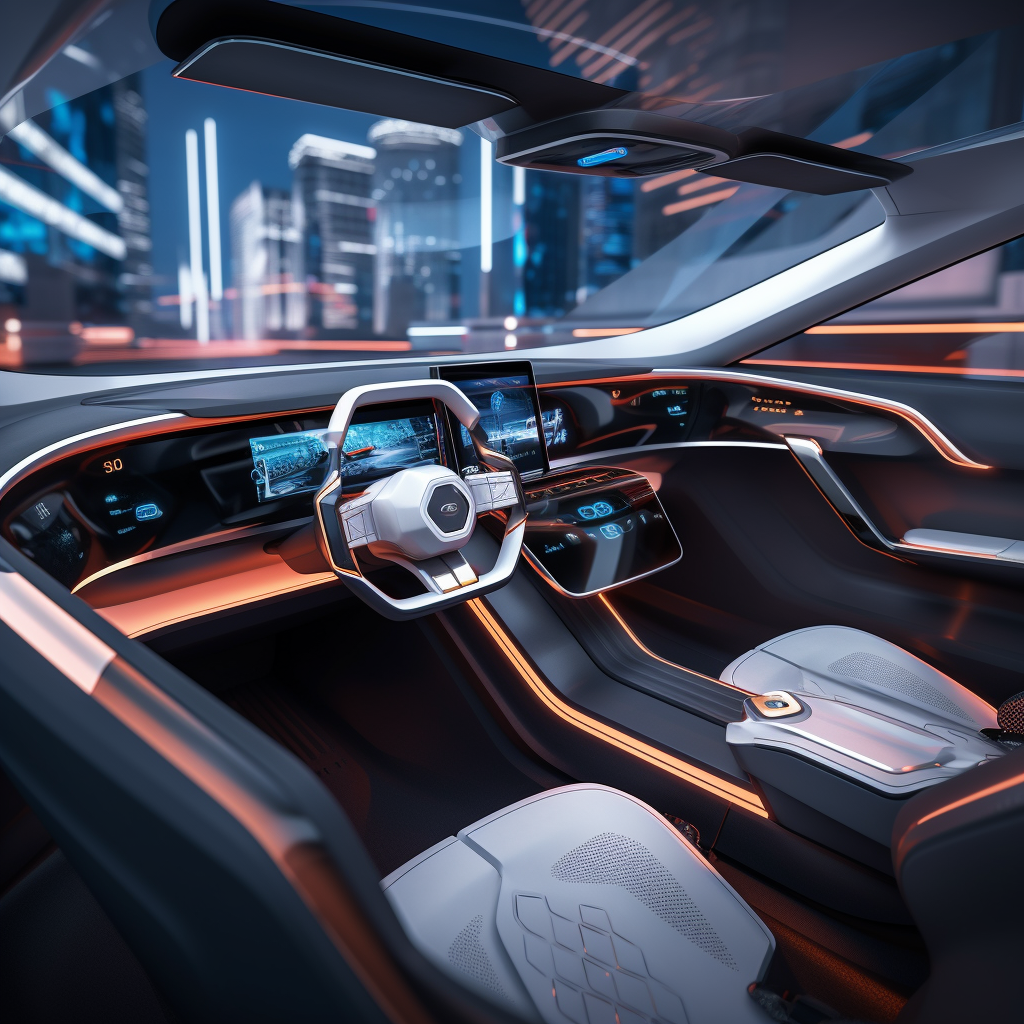 Car interior, man-machine, UI，