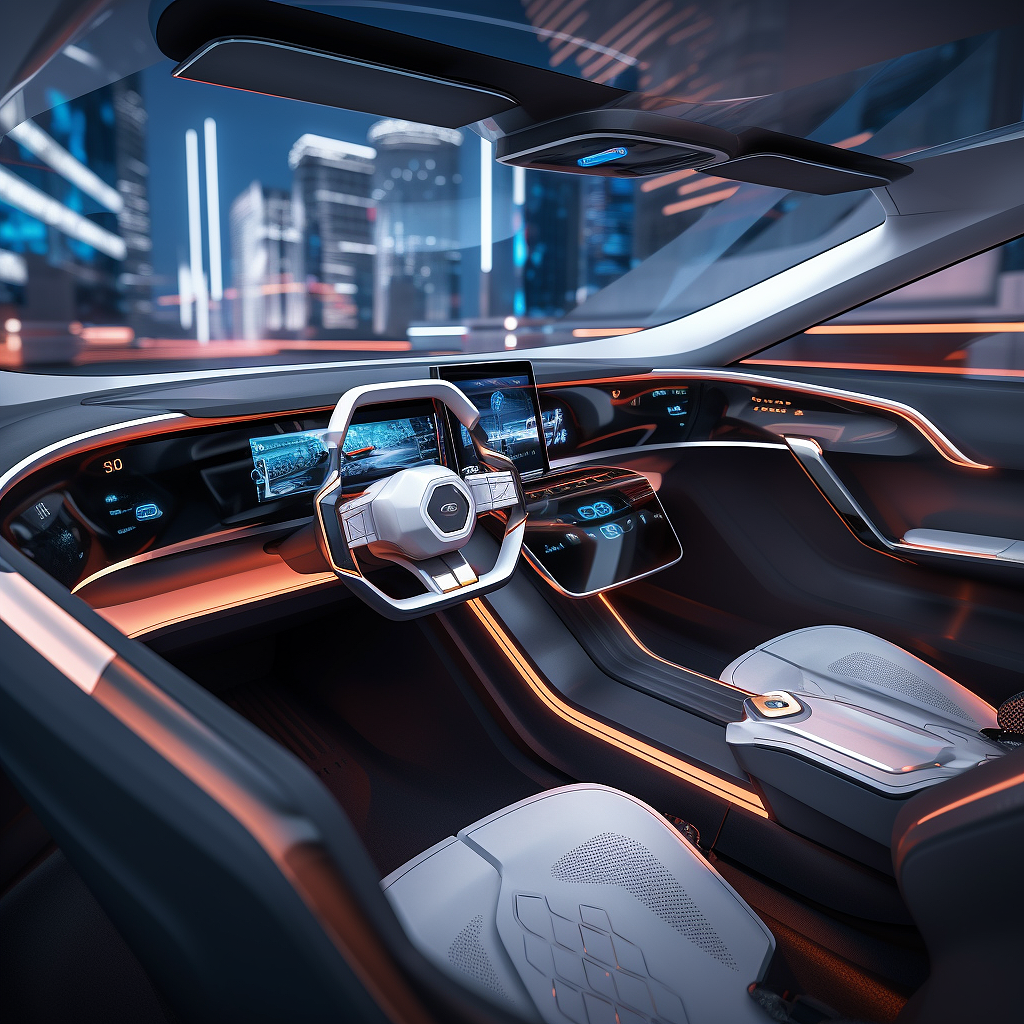 Car interior, man-machine, UI，