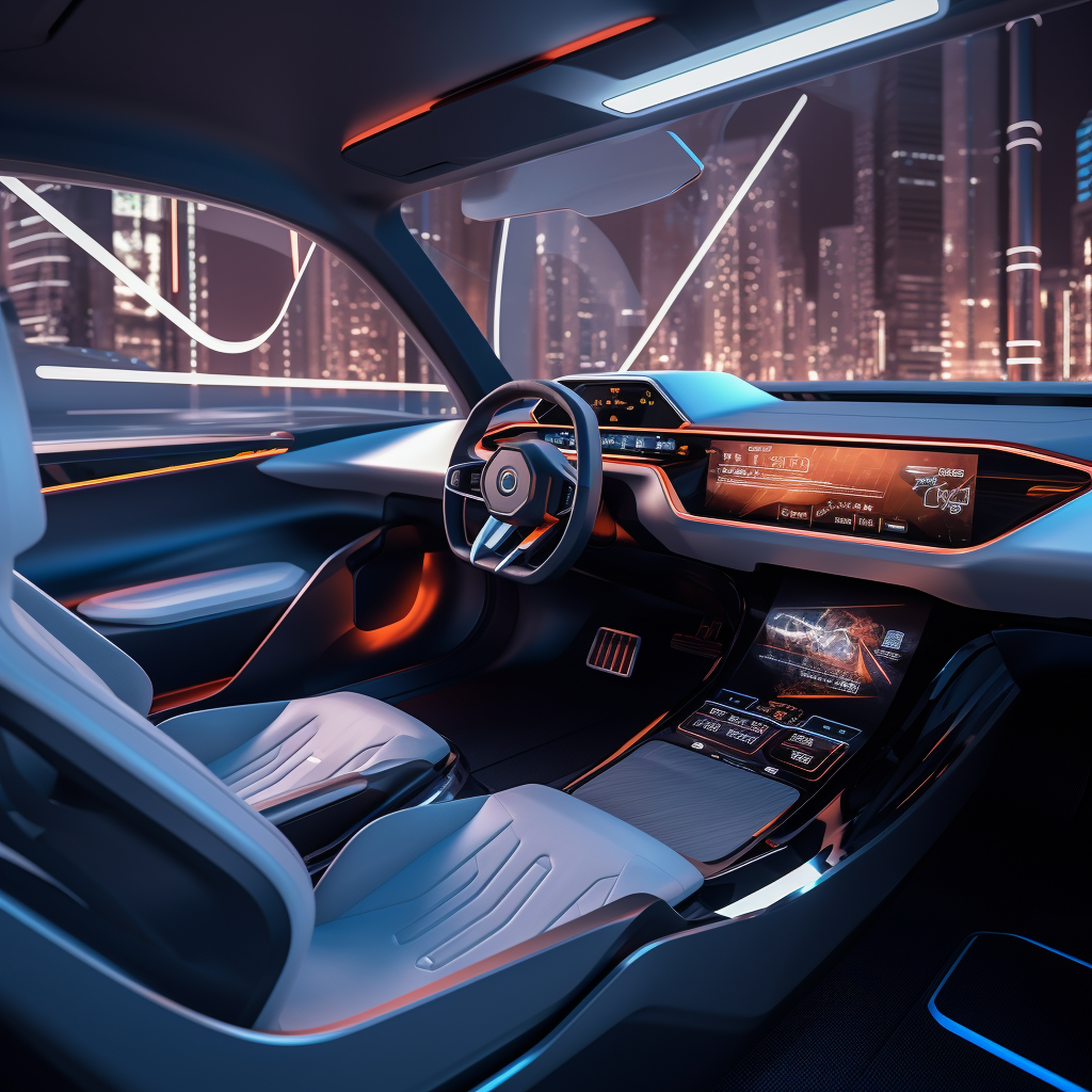 Car interior, man-machine, UI，