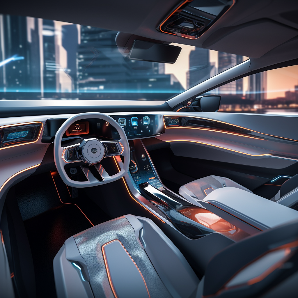 Car interior, man-machine, UI，