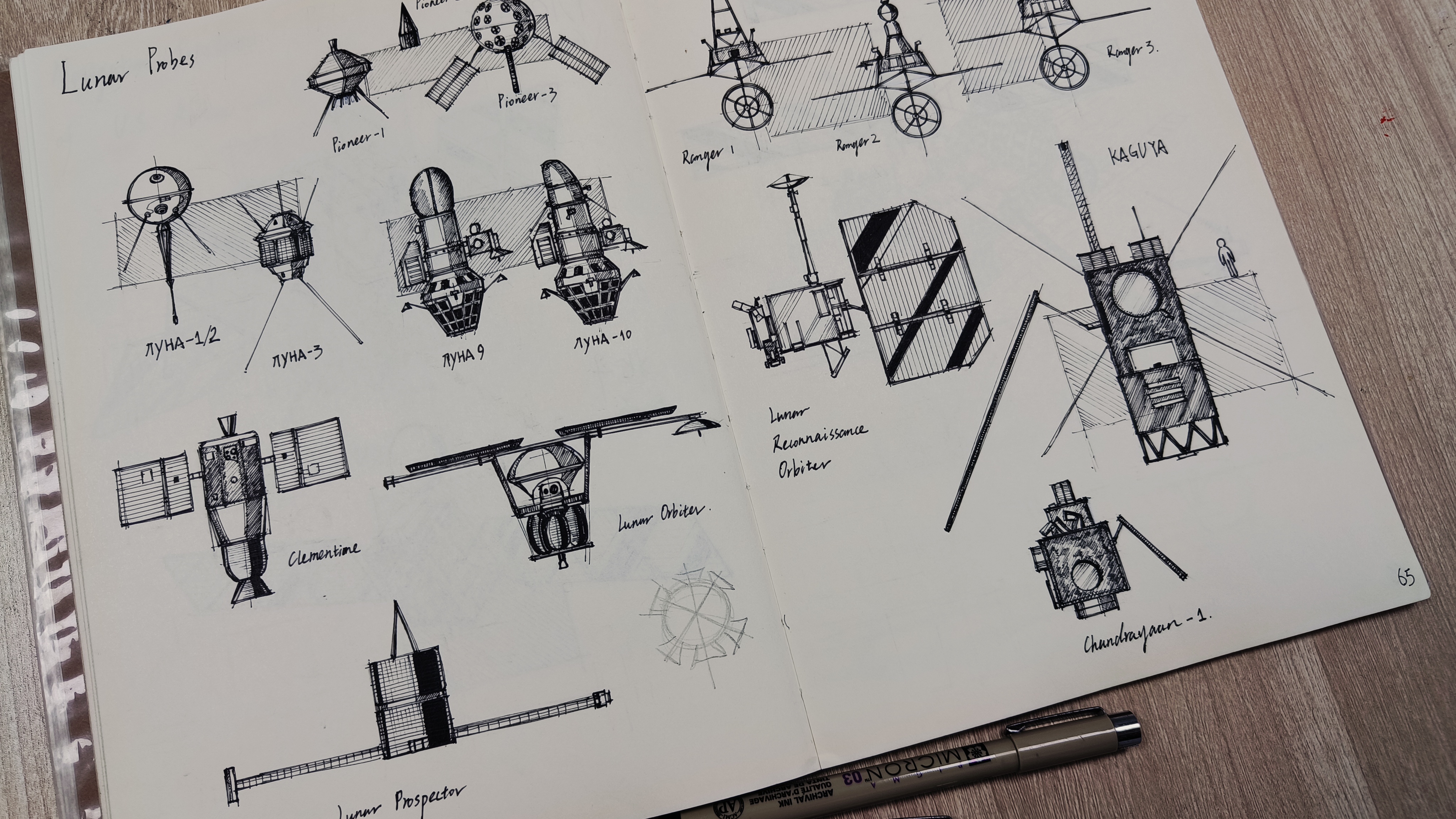 Hand drawn，artwork ，spacecraft，popularization of science，