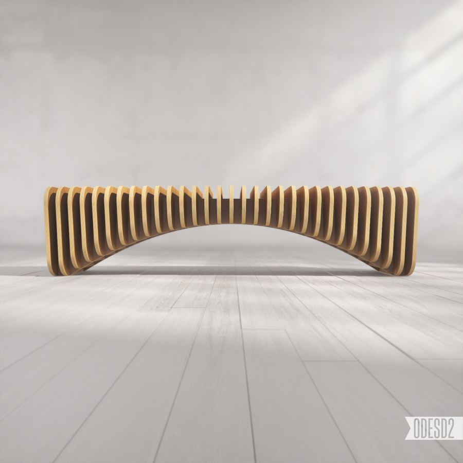 B1 Bench，Public seat，woodiness，