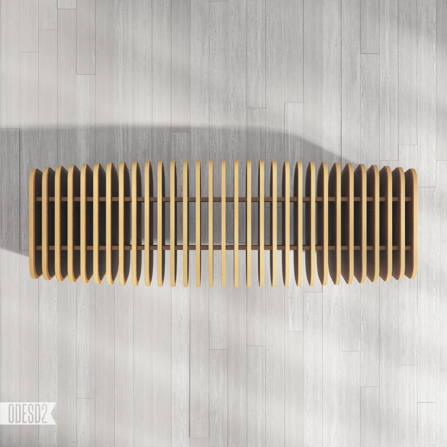 B1 Bench，Public seat，woodiness，